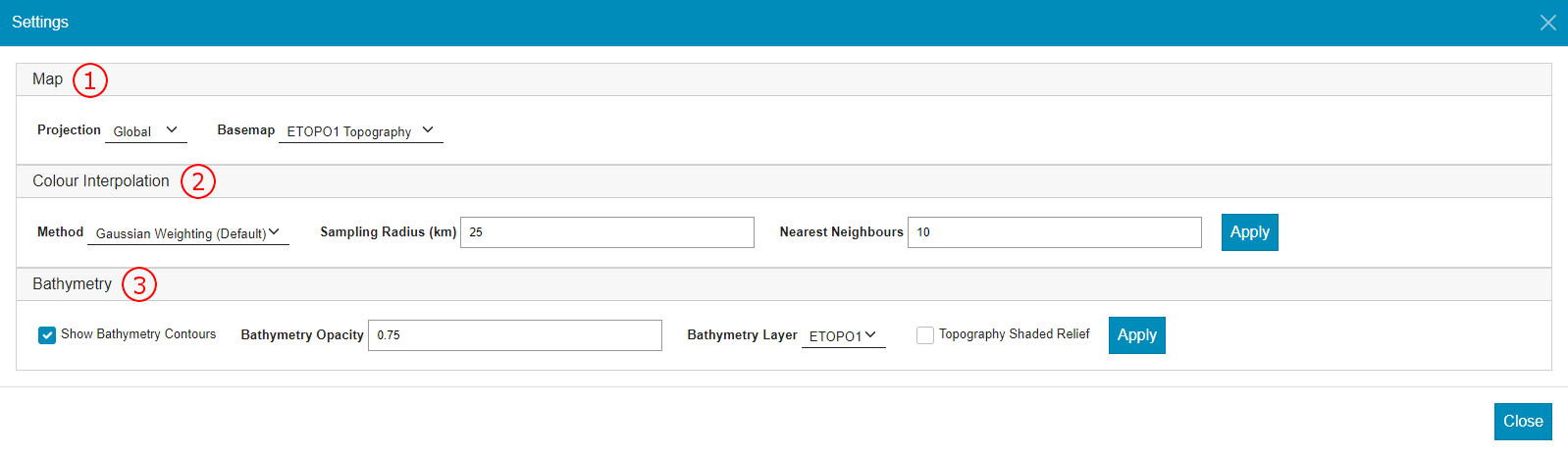 Settings Window